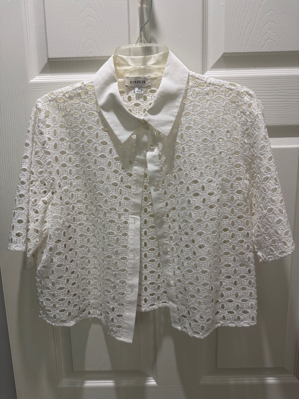 Evereve White Eyelet Lace Blouse